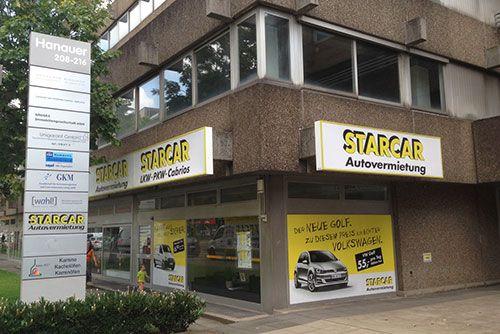 Starcar Autovermietung Station Frankfurt Außenansicht